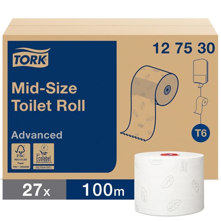 Toapapper Tork Mid-Size Advanced 2-lags T6 System