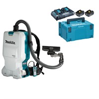 Ryggdammsugare komplett med Makita Powerpack LXT® 2x6.0 Ah