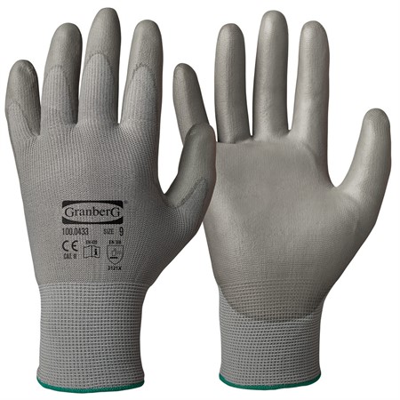 Montagehandske 0433 PU polyester grå 7