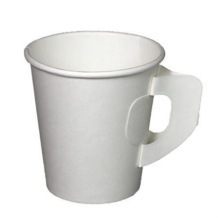 Kaffebägare papper med öra 18 cl Vit 50/fp