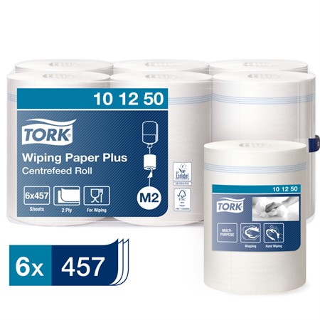 Torkrulle Midi Tork Plus Advanced 2-lags vit M2