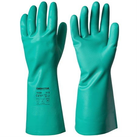 Kemikalieresistenta handskar nitril, strl 8, Chemstar®