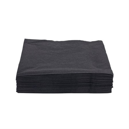Servett 24x24 2-lags svart 100st/fp