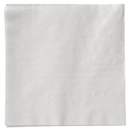 Servett 25x25cm 1-lag Vit  ¼ vikt