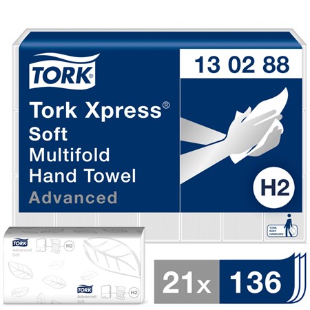 Pappershandduk Tork Xpress®Advanced W-fold 2-lags H2