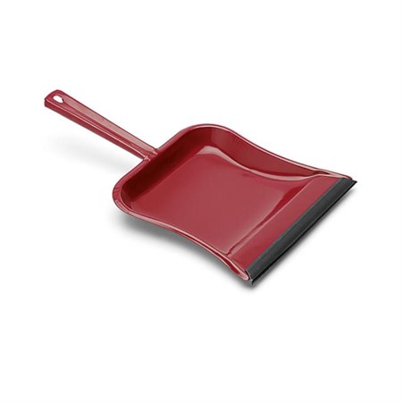Sopskyffel plåt röd kort skaft 24cm m gummikant