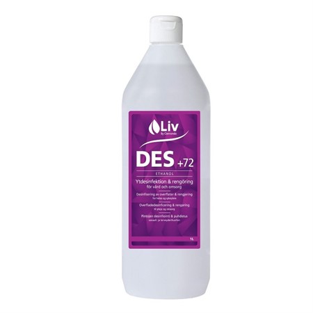 Des +72  ytdesinfektion och rengöring 1L Liv