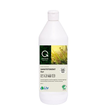 Sanitetsrent Sur Greenium pH2,1 1L Liv