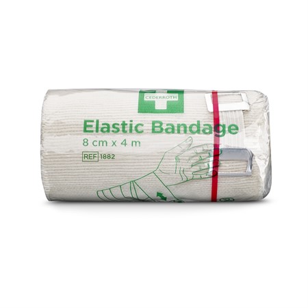 Elastisk binda 8 cm x 4 m med fästare