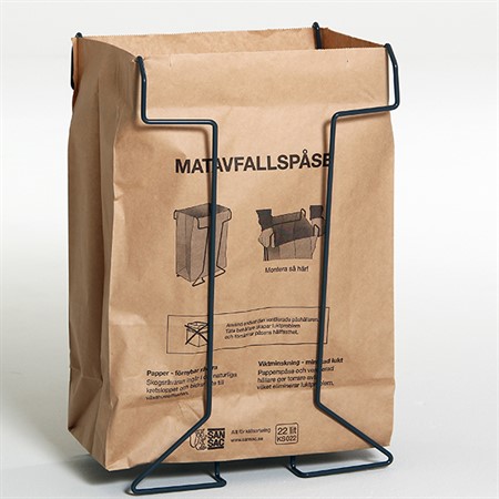 Trådställning för matavfallspåse