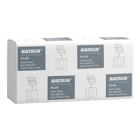 Pappershandduk Katrin Plus Z-fold Non Stop EasyFlush 2-lags