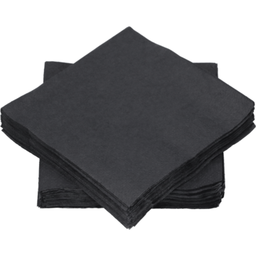Servett svart 24x24 cm 2-lags Grite