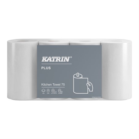 Köksrulle Katrin Plus 2-lags vit 21m