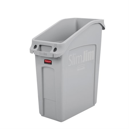 Soptunna Slim Jim 49 L, Rubbermaid, grå