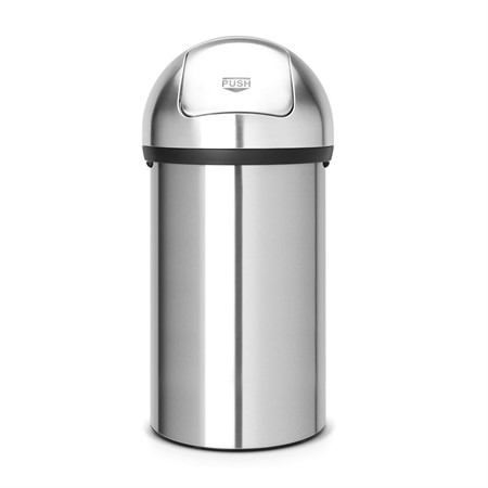 Soptunna Push Bin 60L Brabantia Matt Stål
