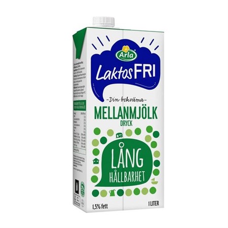 Mjölk ARLA laktosfri 1L lång hållbarhet x 10 st