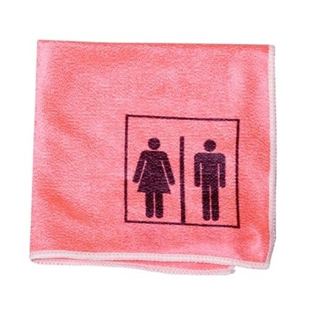 Microduk röd WC-symbol 30x30cm T2 Vikur