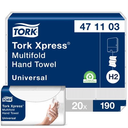 Pappershandduk Tork H2 Xpress® Universal 2-lags H2