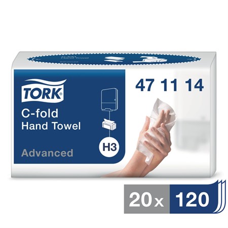 Papperhandduk Tork C-fold Advanced 2-lags H3