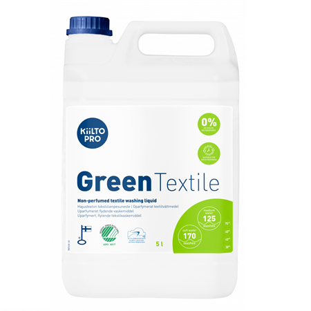 Tvättmedel kulör flytande Green Textile oparf. 5L Kiilto Pro