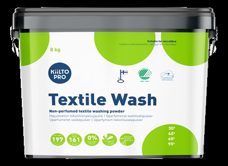 Tvättmedel kulör pulver Green Textile oparf. 8kg Kiilto Pro