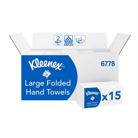 Pappershandduk Kleenex Ultra V-vikt 2-lags stor