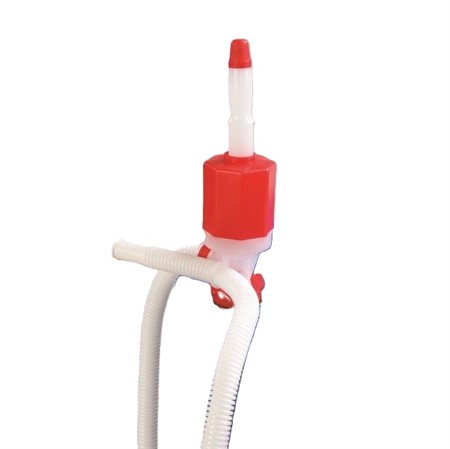 Handpump, Sifonpump i HDPE med utloppsslang 1,25M, passar dunk/fat
