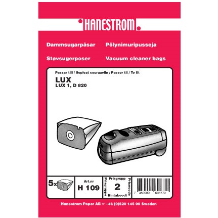 Dammpåse LUX 1, D 820 5-pack