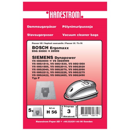 Dammpåse BOSCH BSG 82000-82090 5-pack