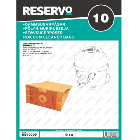 Dammpåse Henry/Hetty Numatic 10-pack