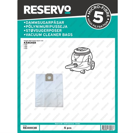 Dammpåse Kärcher microfiber T12/1, T15/1 5-pack
