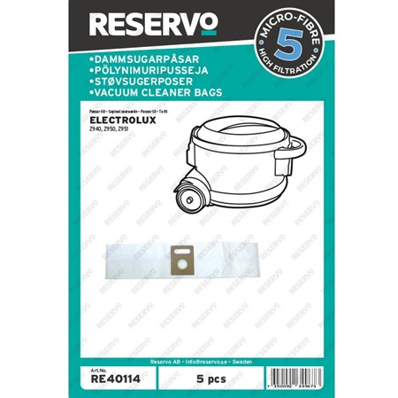 Dammpåse Swetex Profi 1.2E, Electrolux microfiber Vit 5-pack