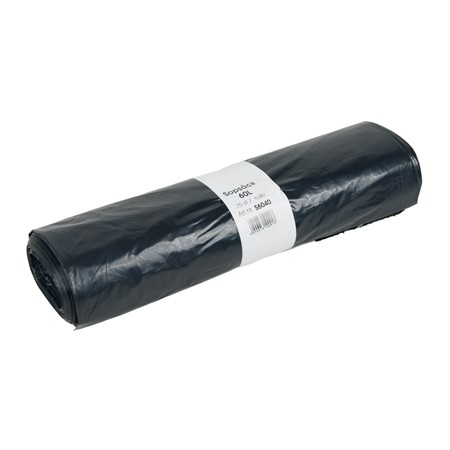 Sopsäck 60L 40my svart LD